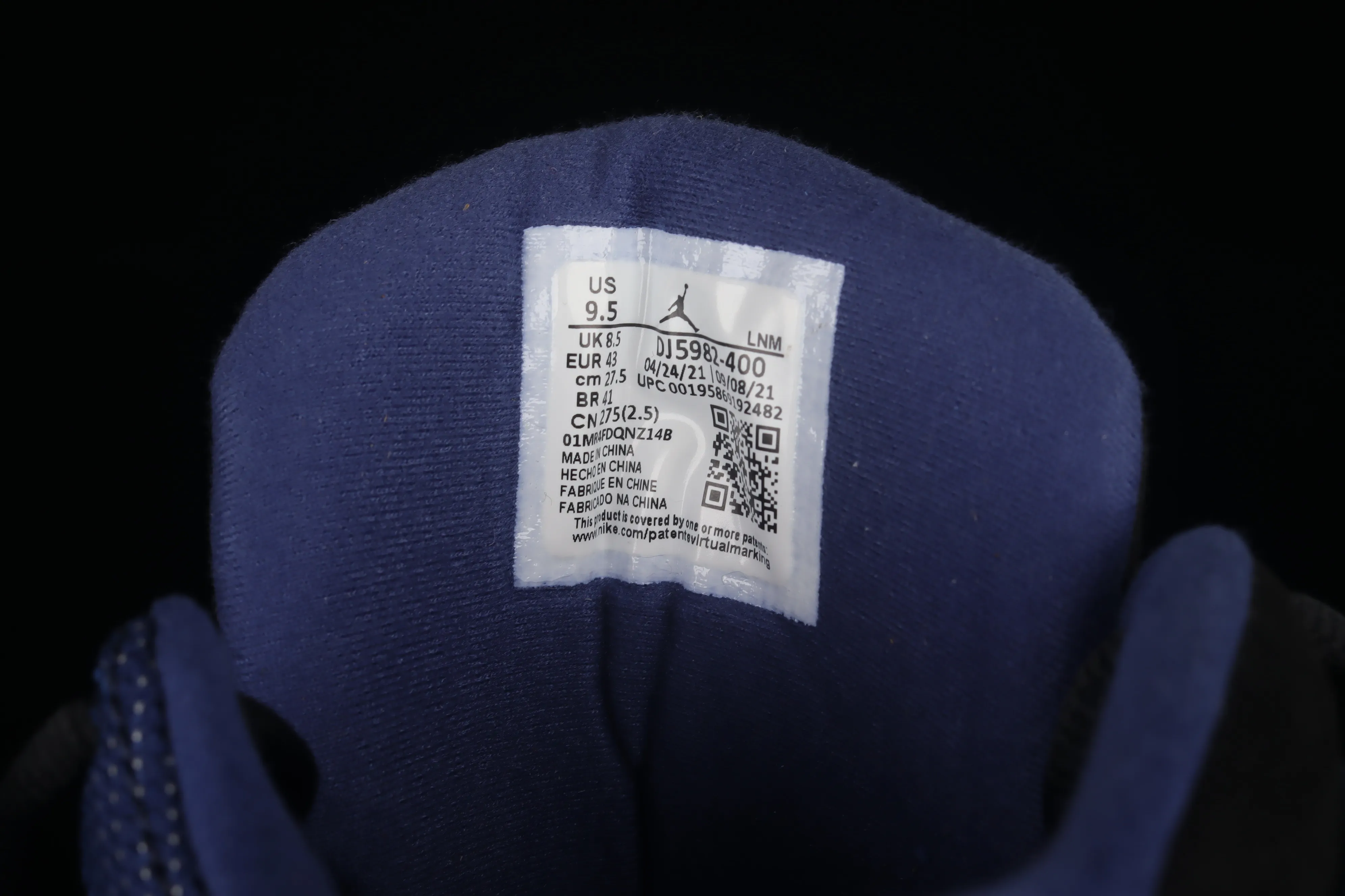 All categories Air Jordan Jordan series basketball shoes Air Jordan 13 pure original version Air Jordan 13 Flint AJ13 Joe 13 navy black and blue 3M reflective basketball shoes DJ5982-400